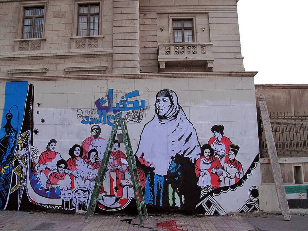 Rys. 3 Mural przedstawiający narrację Aminy, kolektyw Women on Walls